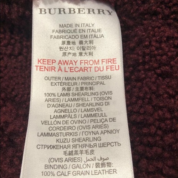 Burberry Lambskin Shearling Coat - Picture 4 of 4